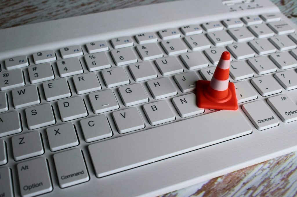 Safety cone and keyboard computer